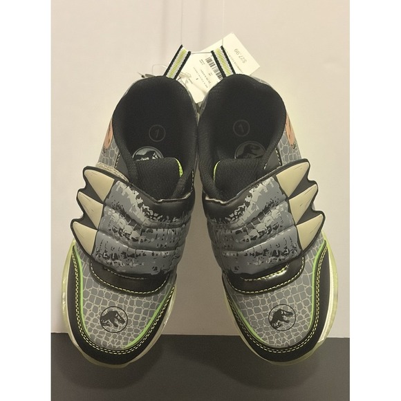 Jurassic World Toddler Boys Athletic Light-up Sneakers Multicolor T. Rex Youth 1 - Picture 12 of 16